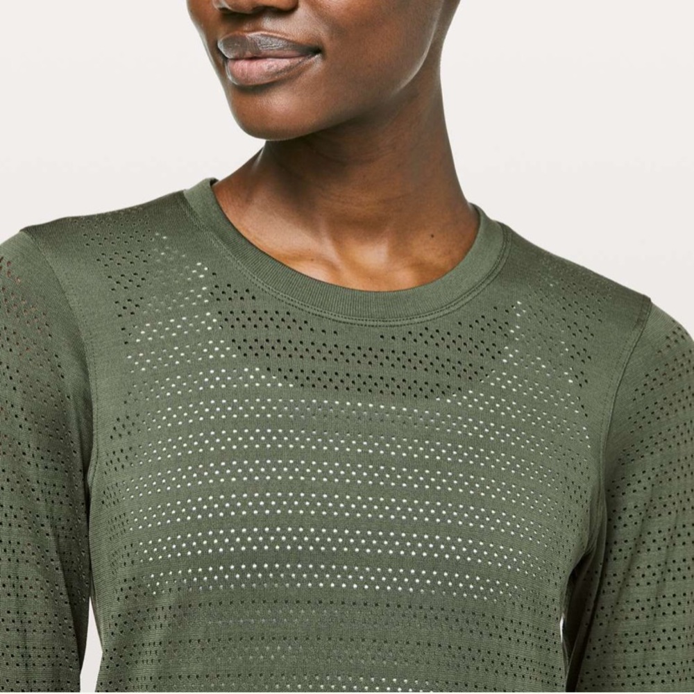 Lululemon swift breeze long sleeve green size 6